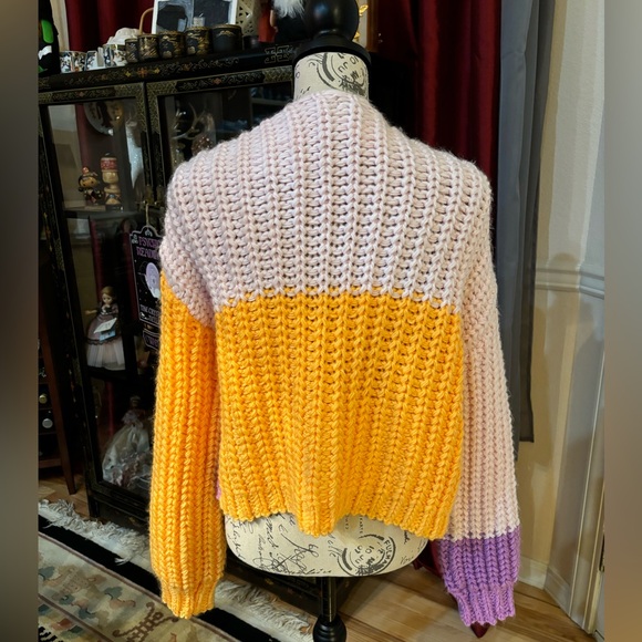 Wild Fable Colorblock Chunky Knit Cardigan Sweater - Picture 2 of 4